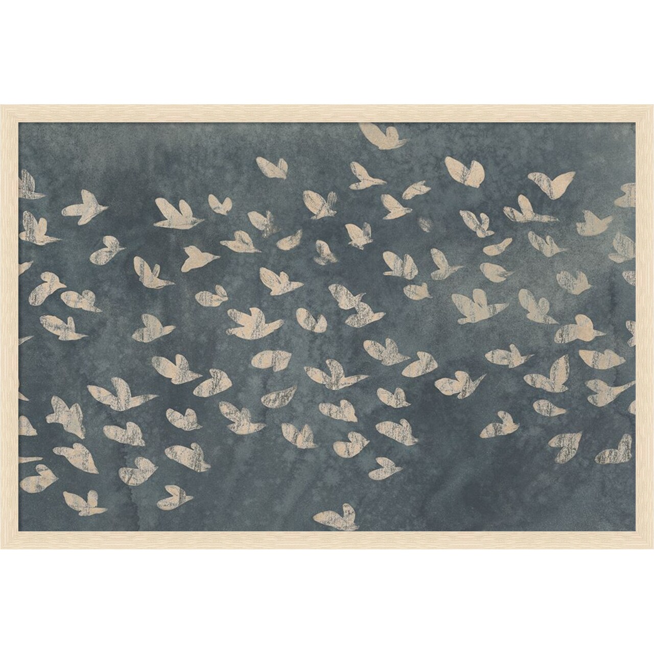 Amanti Art Framed Fabric Pinboard Watermark Flock I Printed Bulletin Board for Use as a Vision Board or Wall Organization